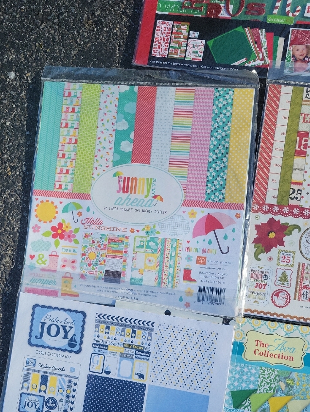 Assorted Patterned Scrapbook Paper Packs - Bright Multi-Color Sets - Picture 9 of 16